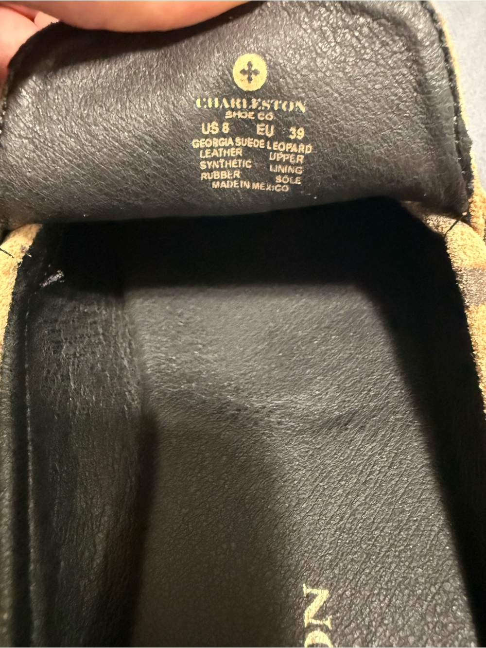 Charleston Shoe Co. Georgia Loafer Slide Mules - Leopard Print size 8 - Picture 9 of 9